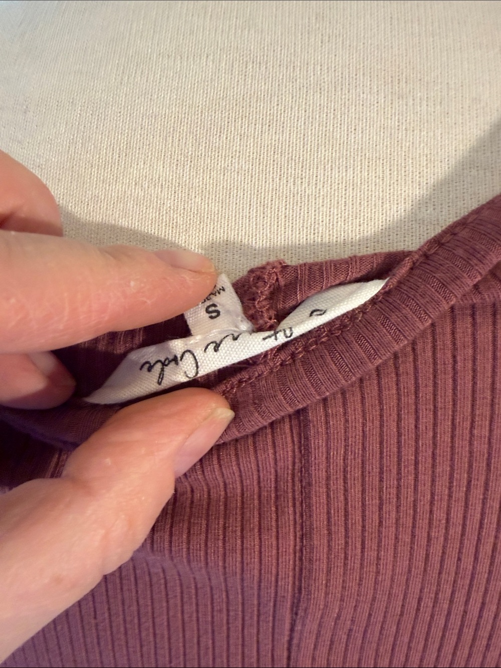 Ribbed Wrap Midi Dress in Mauve - Picture 7 of 8